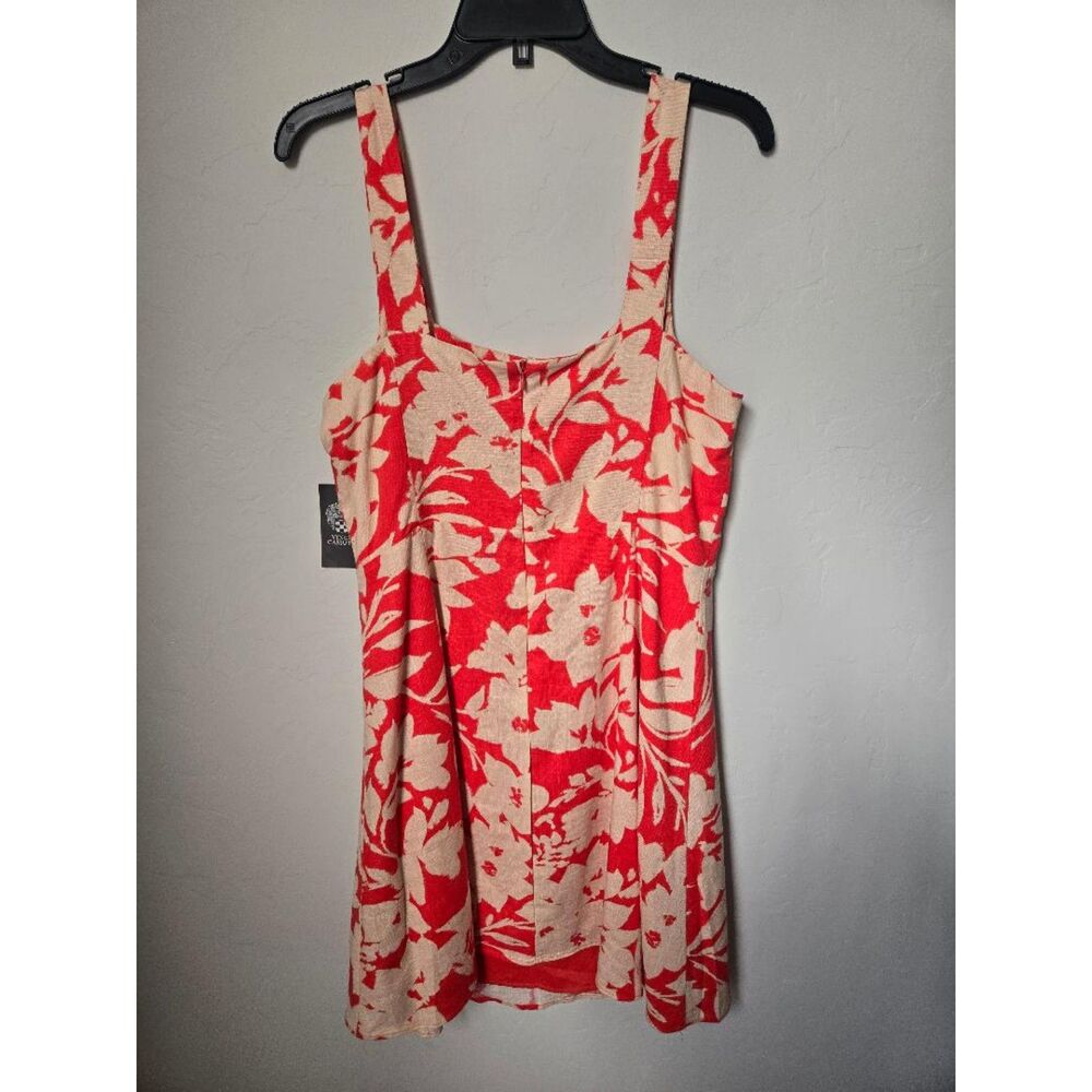 NWT Vince Camuto Cayenne Cream Floral Mini Dress Women’s Size L. - Picture 2 of 16